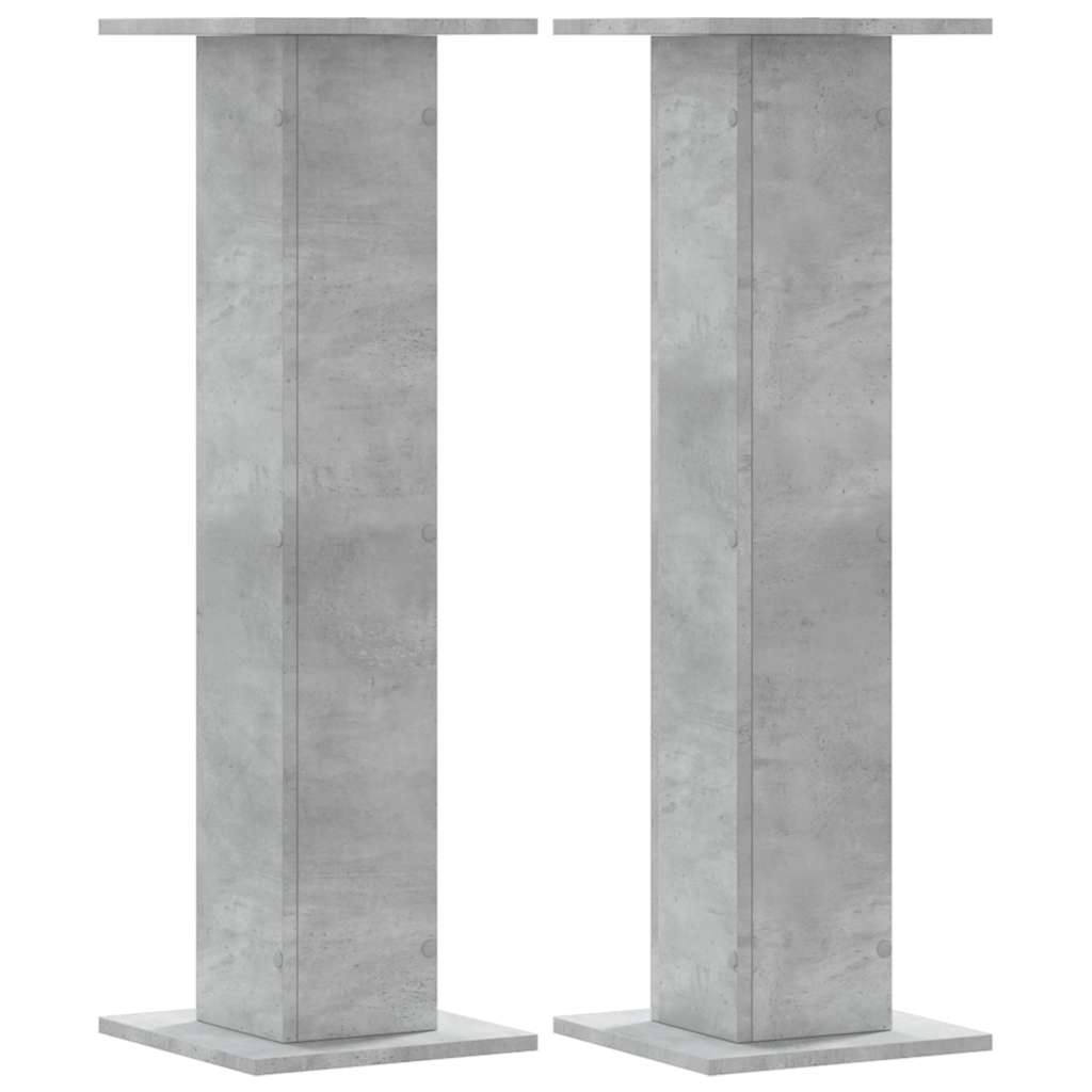 Vidaxx supports pour plantes 2 pcs 30x30x95 cm bois d'ingénierie béton gris