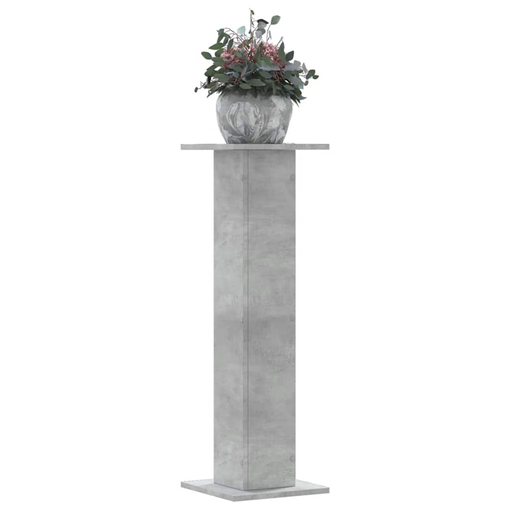 Vidaxx supports pour plantes 2 pcs 30x30x95 cm bois d'ingénierie béton gris