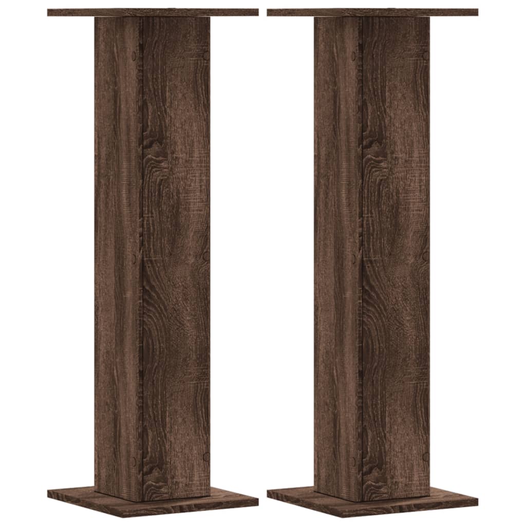 Vidaxx supports pour plantes 2 pcs 30x30x95 cm bois d'ingénierie chêne brun