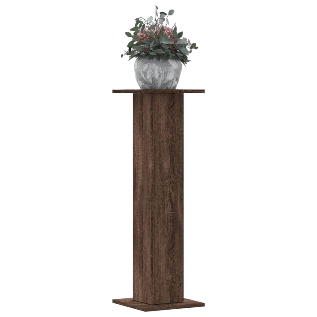 Vidaxx supports pour plantes 2 pcs 30x30x95 cm bois d'ingénierie chêne brun