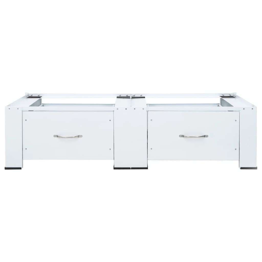 VidaXL base de machine à laver double avec tiroirs blanc