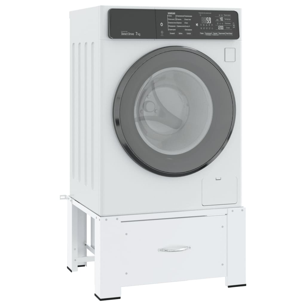 Vidaxx rehausseur de machine à laver avec tiroir blanc