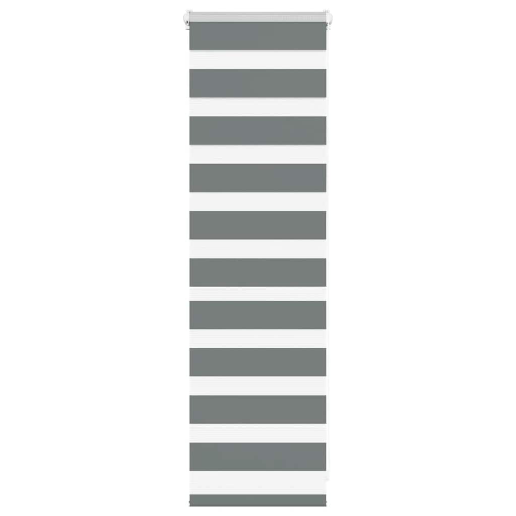 Vidaxx store enrouleur zèbre 40x100 cm largeur de tissu 35,9 cm gris foncé