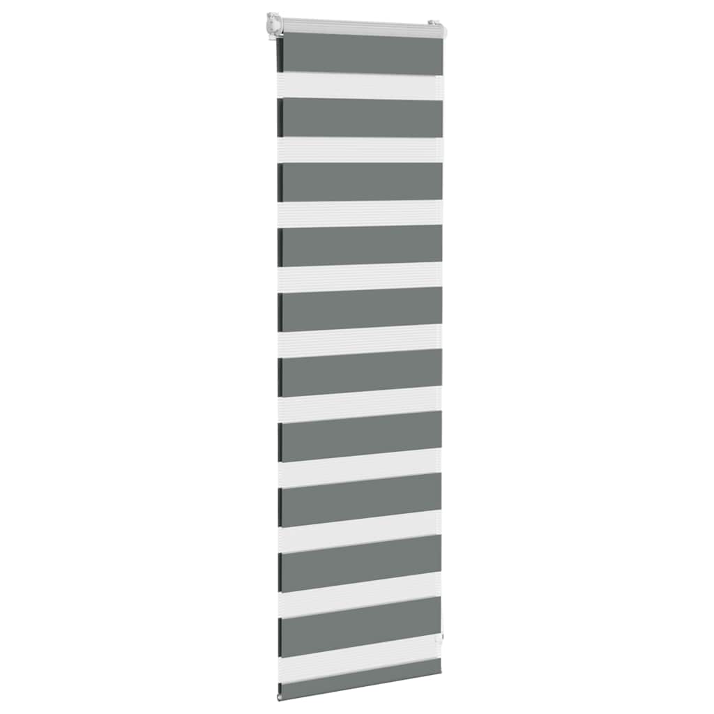 Vidaxx store enrouleur zèbre 40x100 cm largeur de tissu 35,9 cm gris foncé