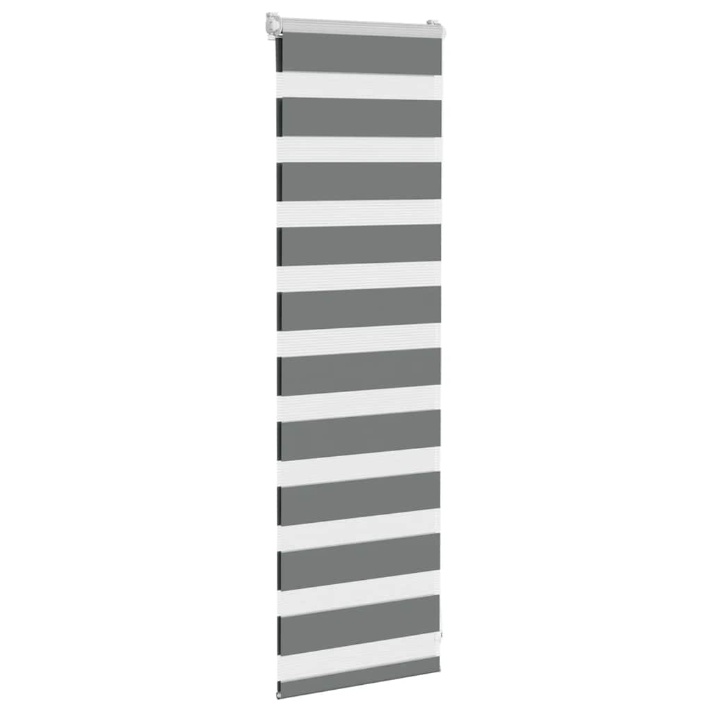 VidaXL store enrouleur zèbre 50x100 cm largeur de tissu 45,9 cm gris foncé