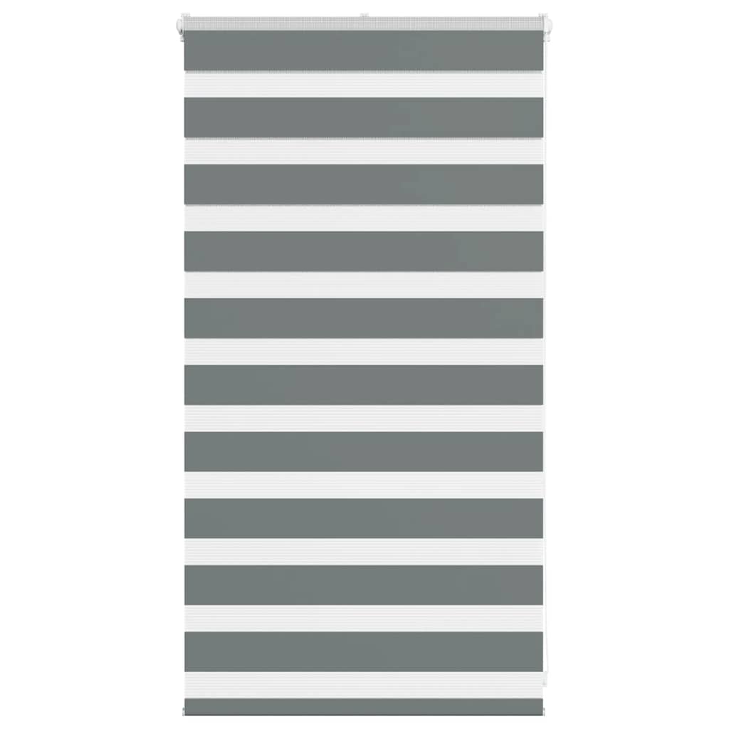 VidaXL store enrouleur zèbre 70x100 cm largeur de tissu 65,9 cm gris foncé