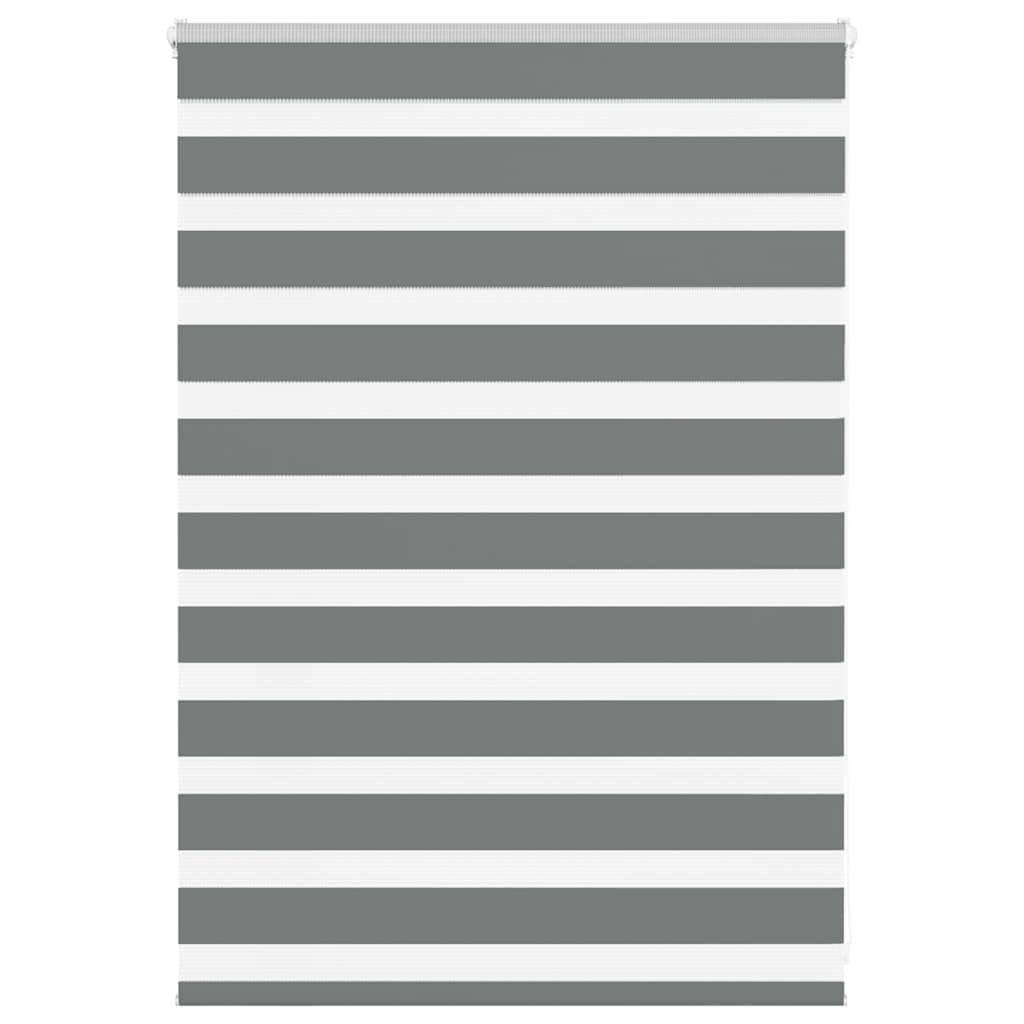 Vidaxx store enrouleur zèbre 115x100 cm largeur de tissu 110,9 cm gris foncé