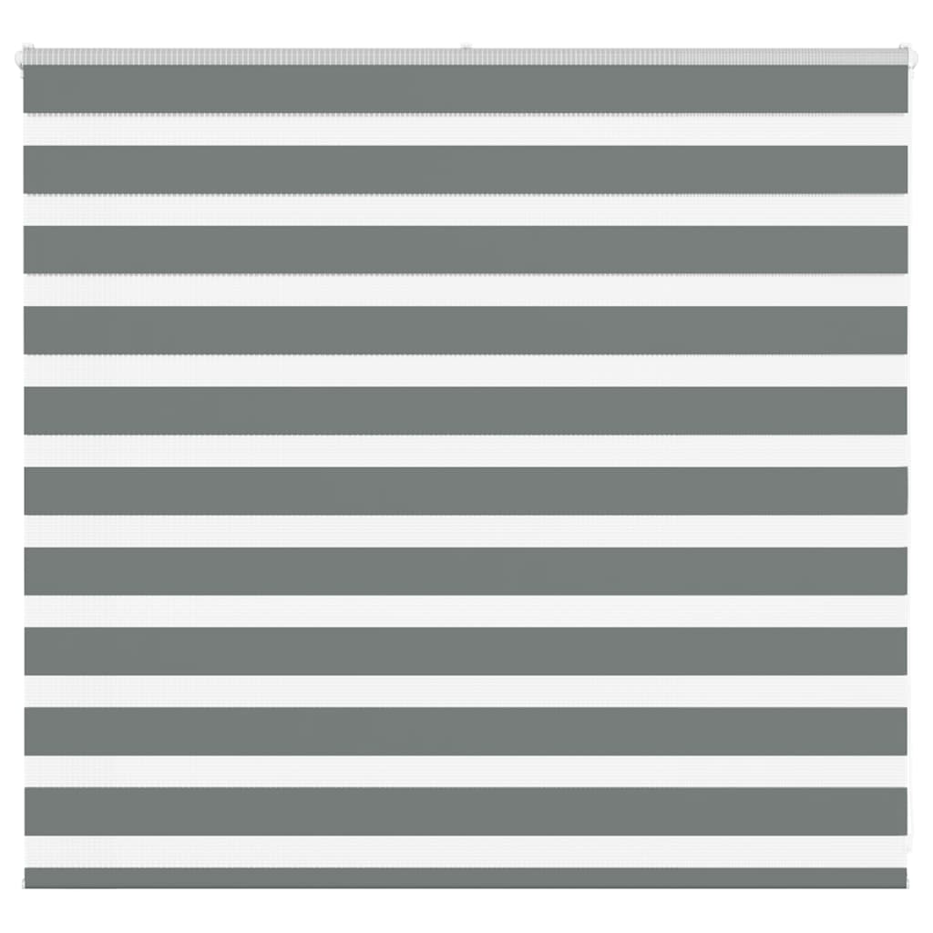 VidaXL store enrouleur zèbre 155x100 cm largeur de tissu 150,9 cm gris foncé