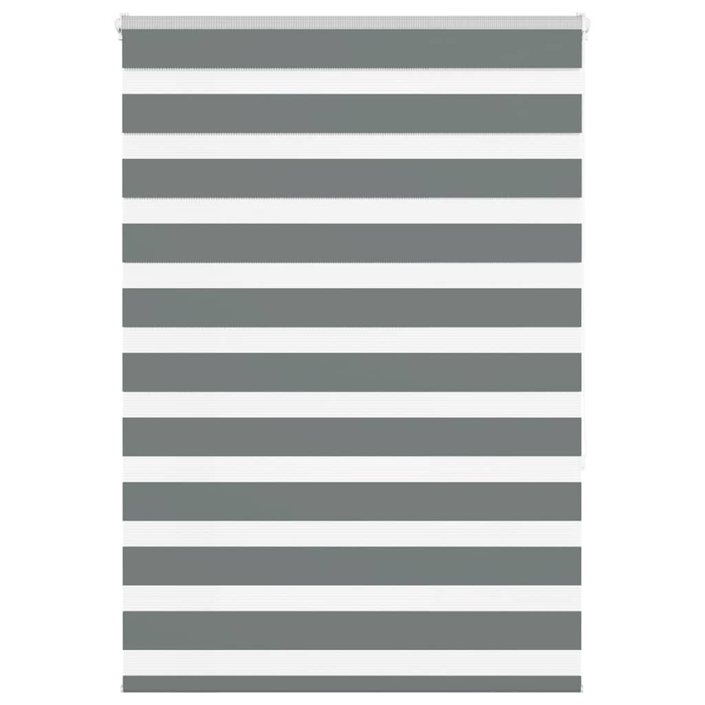 VidaXL store enrouleur zèbre 110x150 cm largeur de tissu 105,9 cm gris foncé