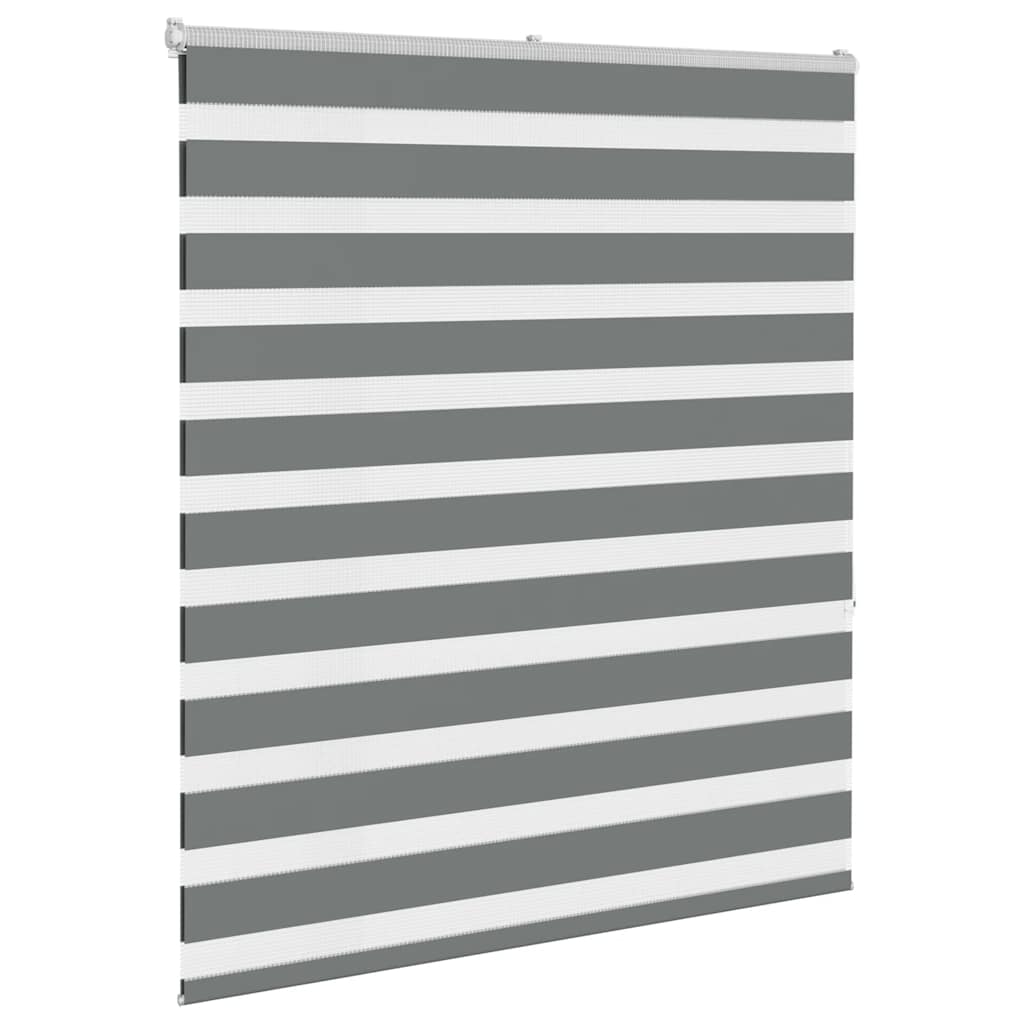 Vidaxx store enrouleur zèbre 130x150 cm largeur de tissu 125,9 cm gris foncé
