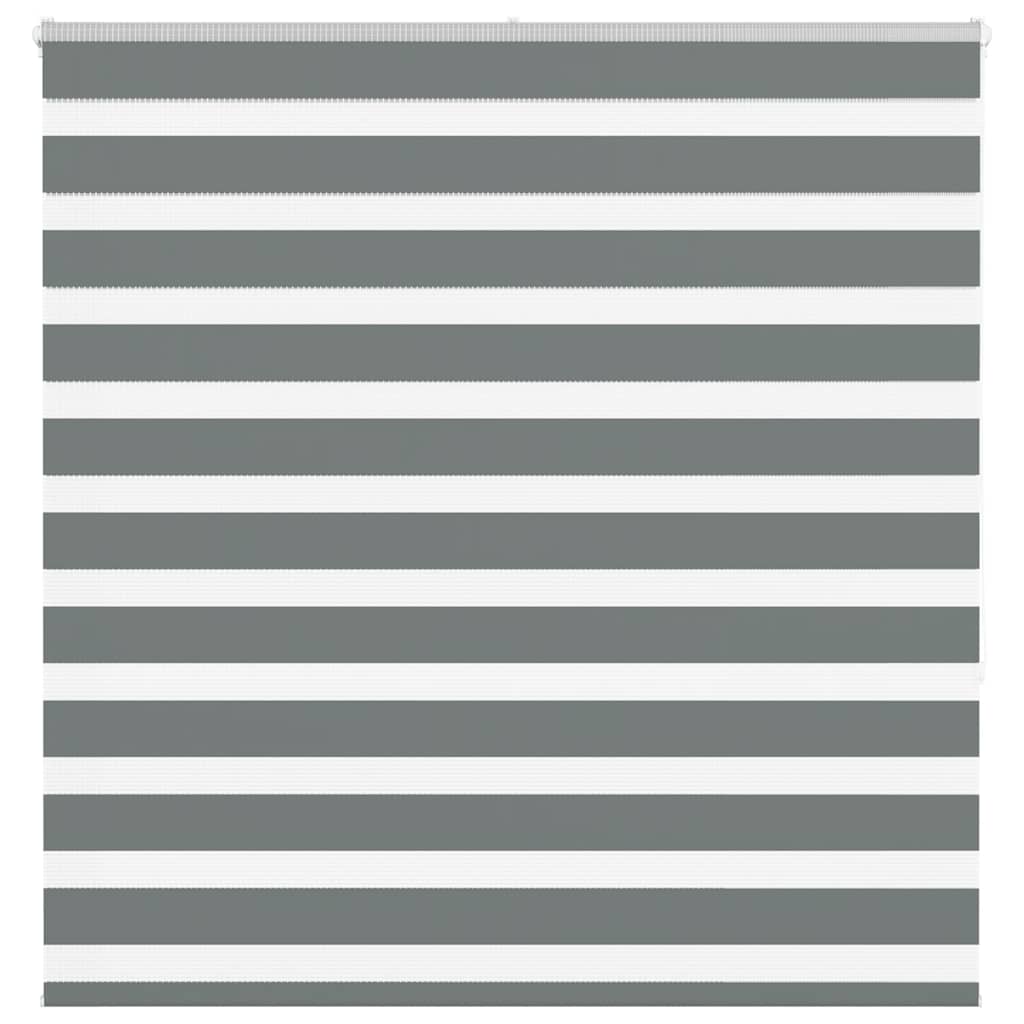 VidaXL store enrouleur zèbre 150x150 cm largeur de tissu 145,9 cm gris foncé