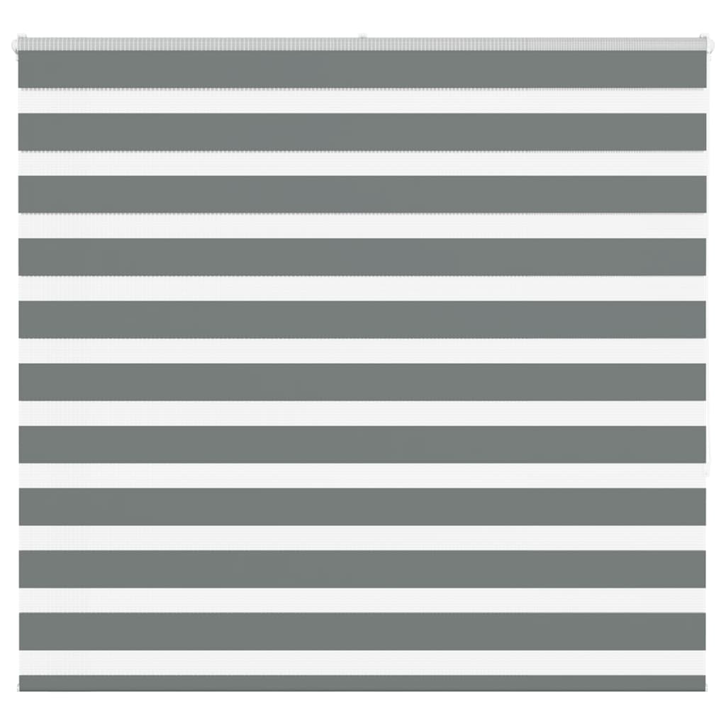 VidaXL store enrouleur zèbre 160x150 cm largeur de tissu 155,9 cm gris foncé