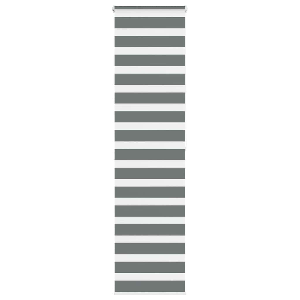 VidaXL store enrouleur zèbre 60x200 cm largeur du tissu gris foncé 55,9 cm