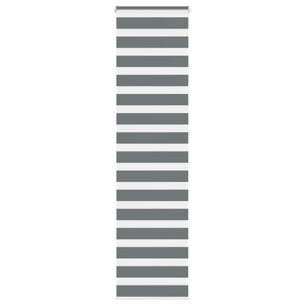 Vidaxx store enrouleur zèbre 65x230 cm largeur de tissu 60,9 cm gris foncé