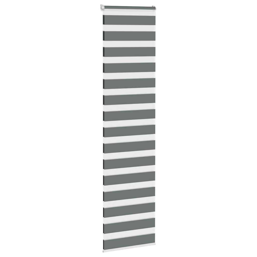 Vidaxx store enrouleur zèbre 65x230 cm largeur de tissu 60,9 cm gris foncé