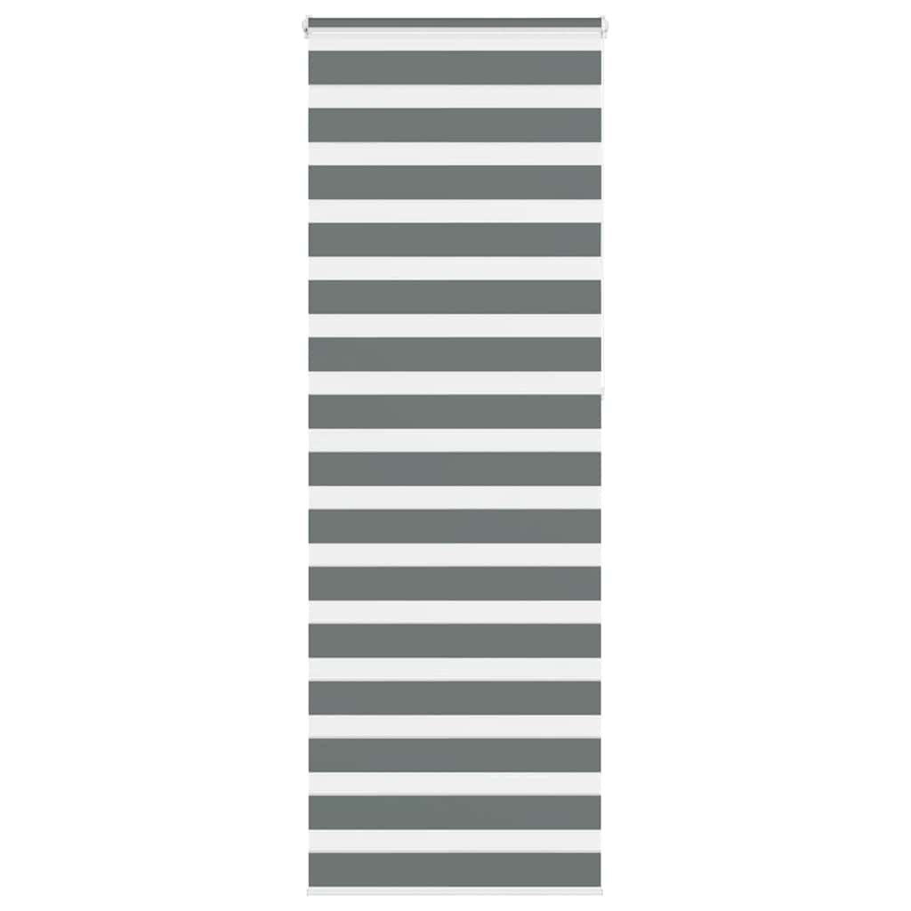 VidaXL store enrouleur zèbre 70x230 cm largeur de tissu 65,9 cm gris foncé