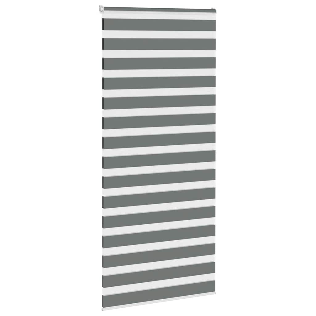 Vidaxx store enrouleur zèbre 110x230 cm largeur de tissu 105,9 cm gris foncé