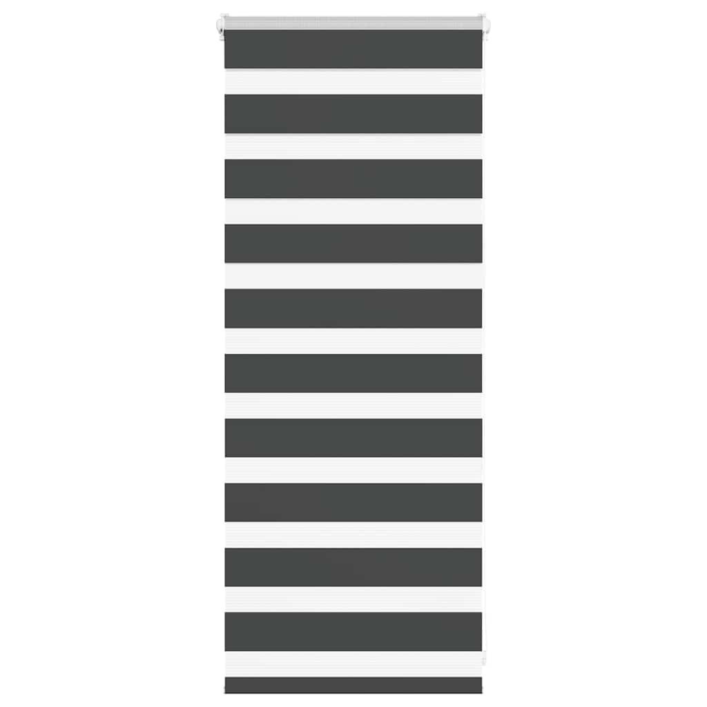 VidaXL store enrouleur zèbre 65x100 cm largeur de tissu 60,9 cm noir