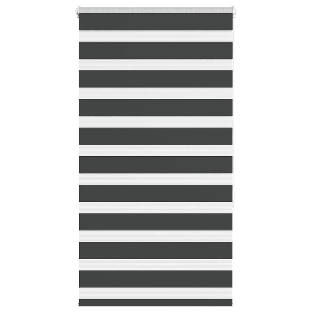 VidaXL store enrouleur zèbre 85x150 cm largeur de tissu 80,9 cm noir