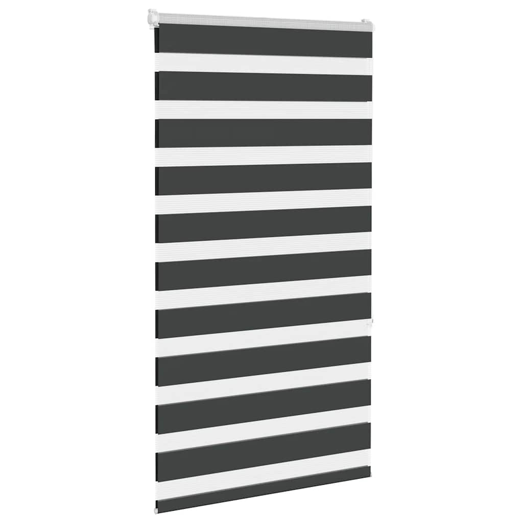 VidaXL store enrouleur zèbre 90x150 cm largeur de tissu 85,9 cm noir