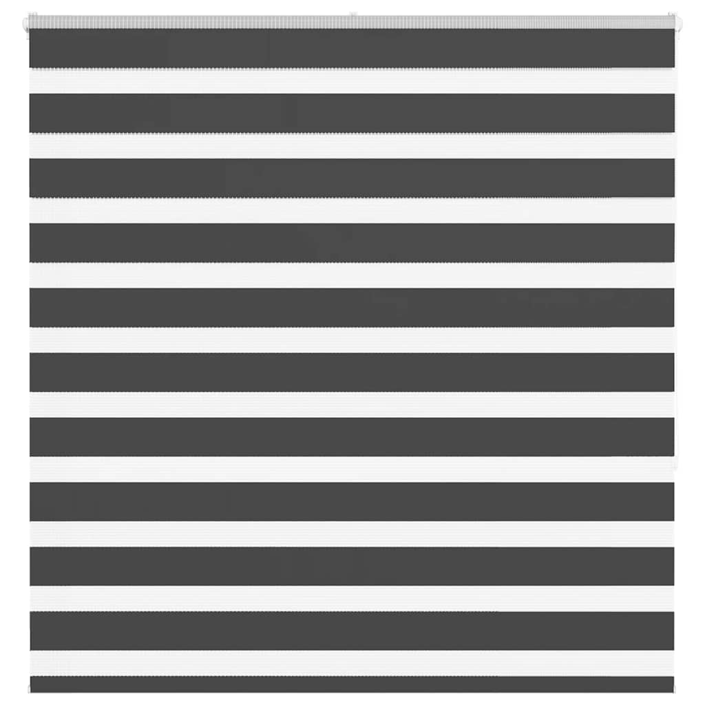 VidaXL store enrouleur zèbre 145x150 cm largeur de tissu 140,9 cm noir
