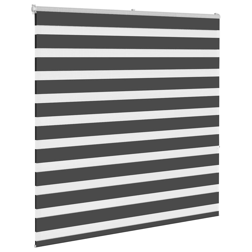VidaXL store enrouleur zèbre 150x150 cm largeur de tissu 145,9 cm noir