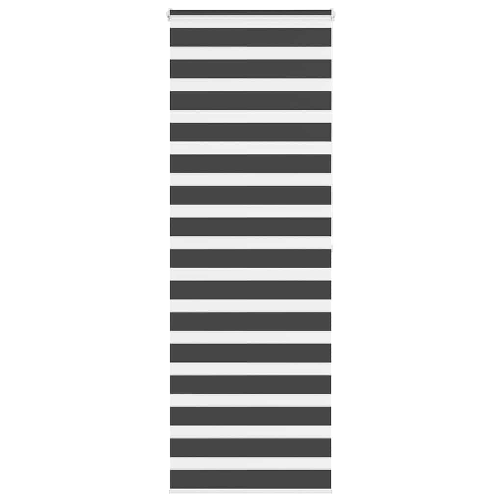 VidaXL store enrouleur zèbre 70x200 cm largeur de tissu 65,9 cm noir
