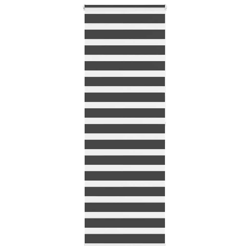 VidaXL store enrouleur zèbre 75x200 cm largeur de tissu 70,9 cm noir