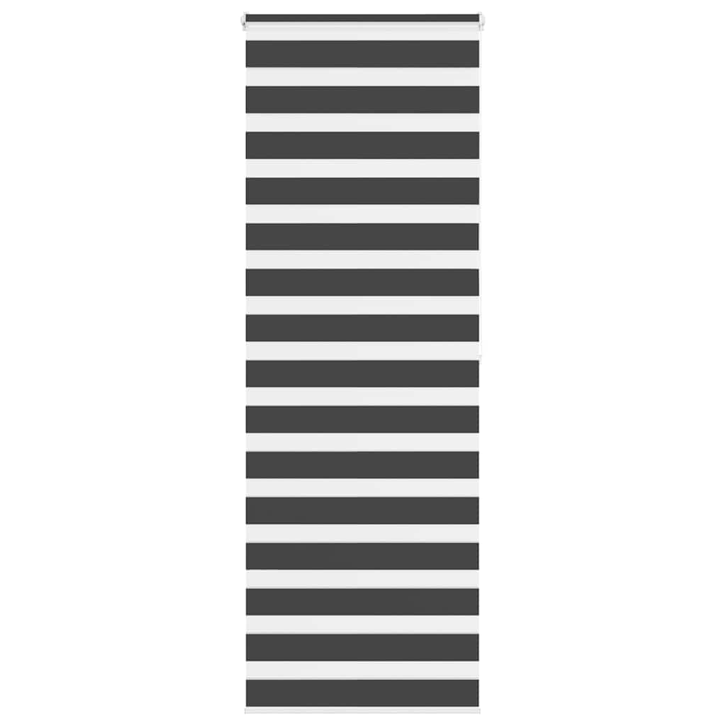 VidaXL store enrouleur zèbre 85x200 cm largeur de tissu 80,9 cm noir