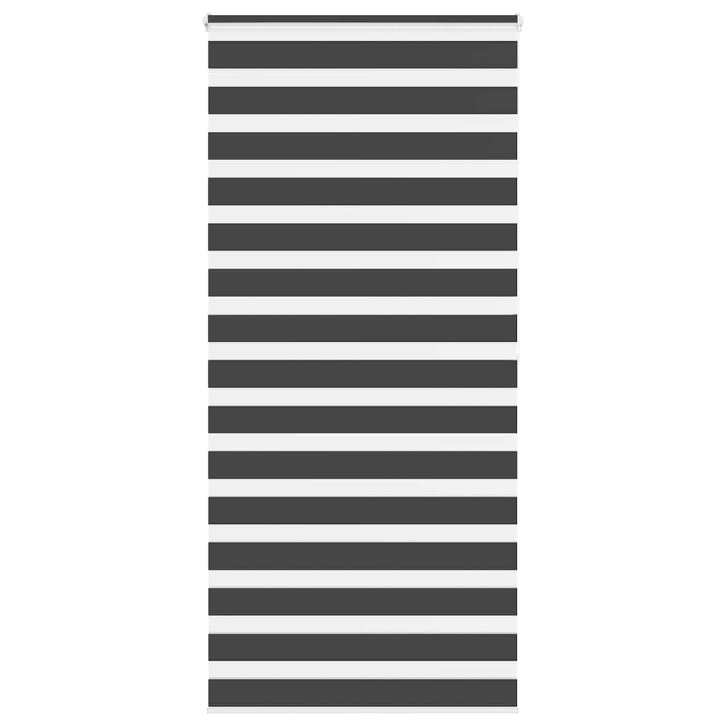 VidaXL store enrouleur zèbre 100x200 cm largeur de tissu 95,9 cm noir