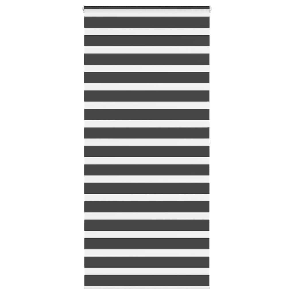 VidaXL store enrouleur zèbre 115x200 cm largeur de tissu 110,9 cm noir