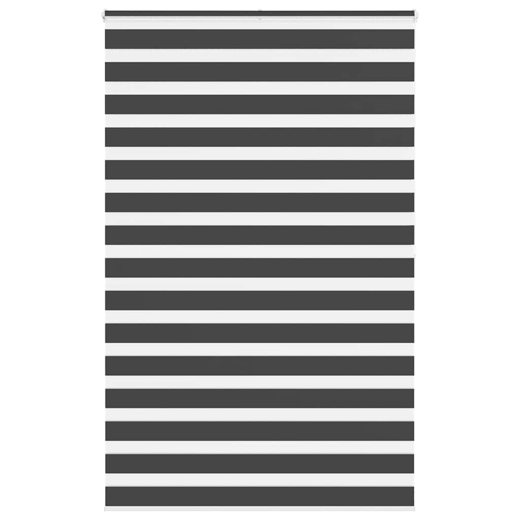 VidaXL store enrouleur zèbre 145x200 cm largeur de tissu 140,9 cm noir