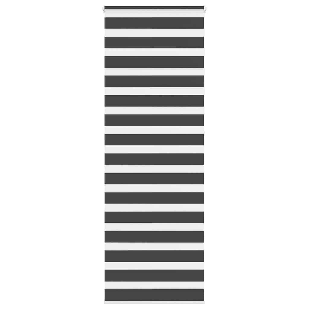VidaXL store enrouleur zèbre 70x230 cm largeur de tissu 65,9 cm noir