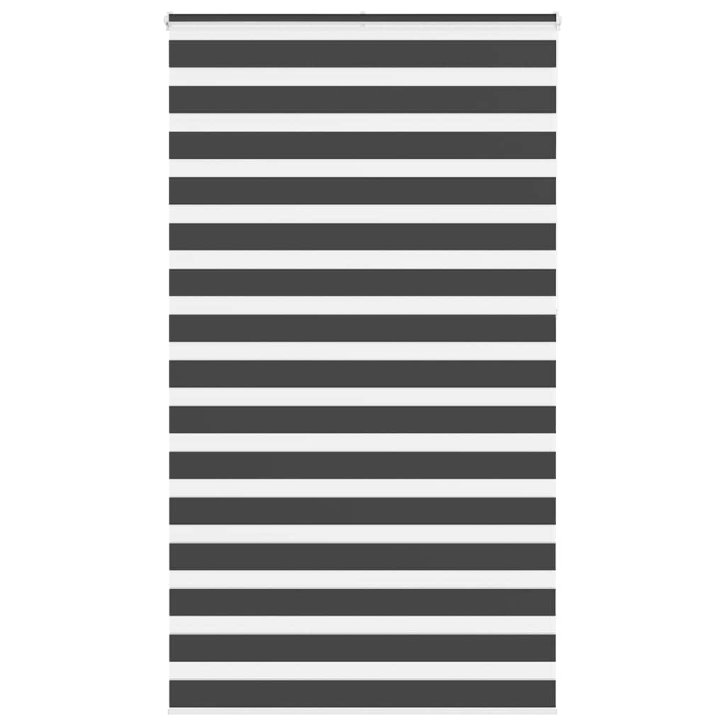 VidaXL store enrouleur zèbre 120x230 cm largeur de tissu 115,9 cm noir