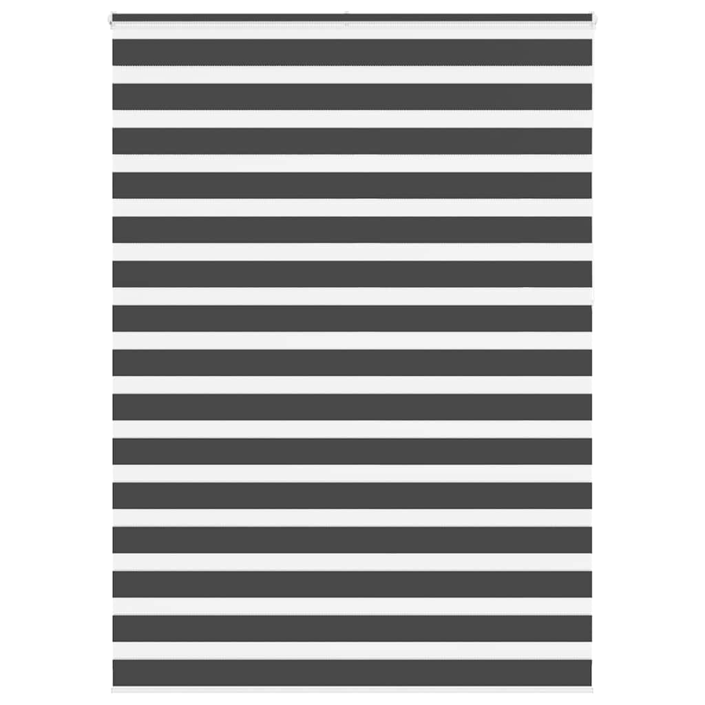 VidaXL store enrouleur zèbre 160x230 cm largeur de tissu 155,9 cm noir