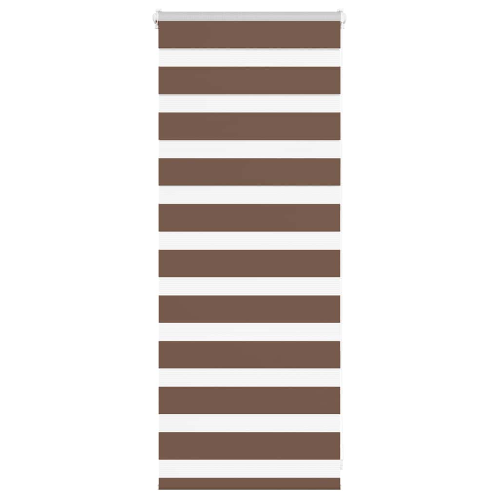 Vidaxx store enrouleur zèbre 55x100 cm largeur de tissu 50,9 cm polyester marron