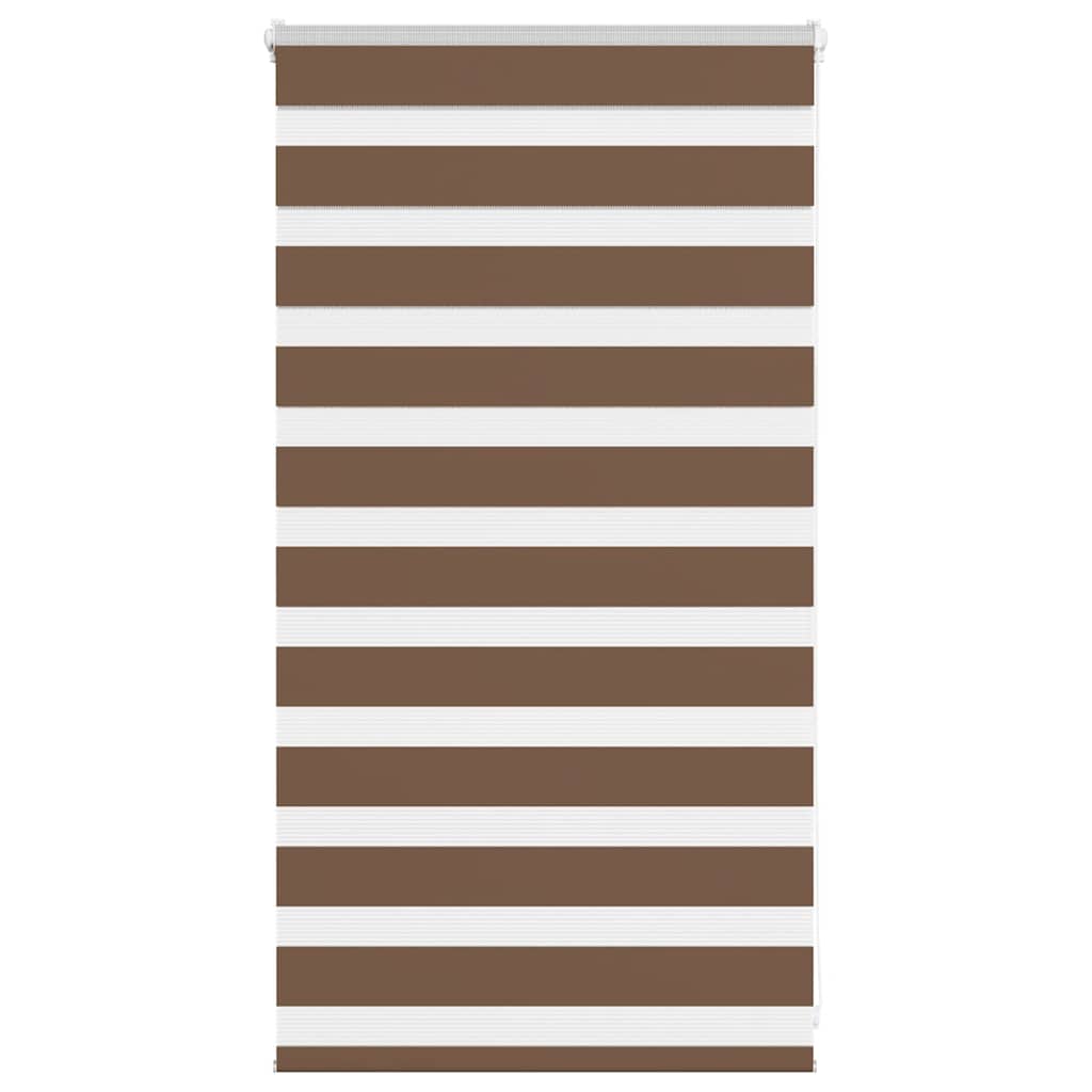 Vidaxx store enrouleur zèbre 85x100 cm largeur de tissu 80,9 cm polyester marron