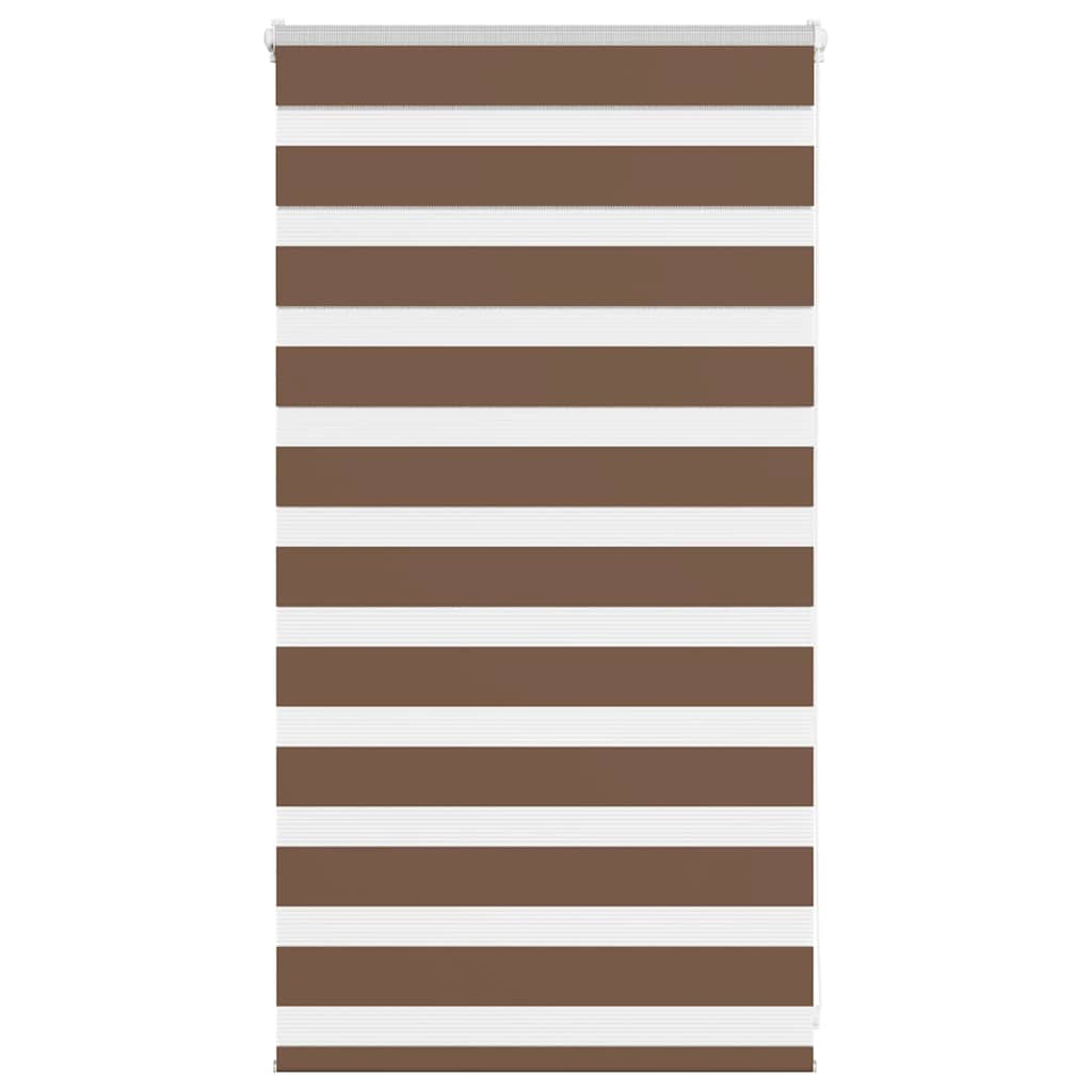 Vidaxx store enrouleur zèbre 90x100 cm largeur de tissu 85,9 cm polyester marron
