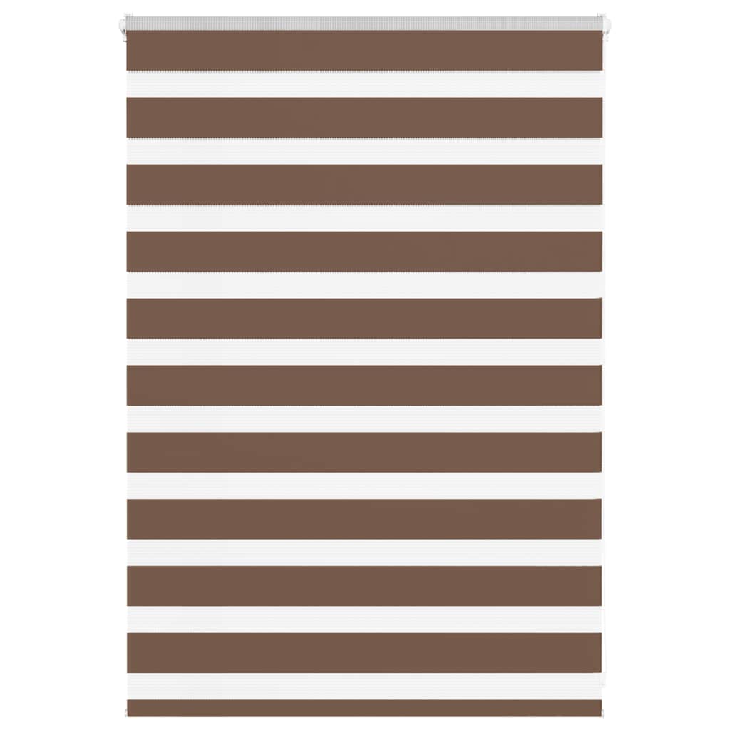 Vidaxx store enrouleur zèbre 100x100 cm largeur de tissu 95,9 cm polyester marron