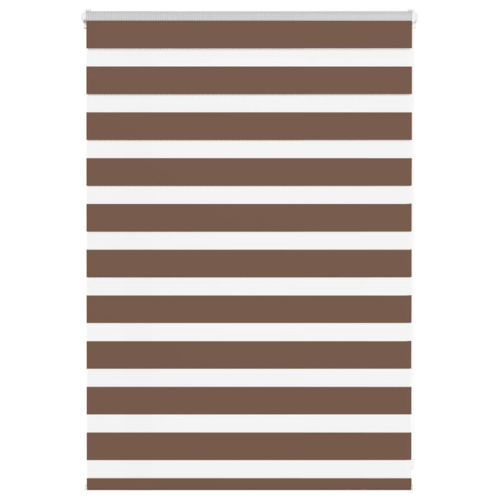 VidaXL store enrouleur zèbre 105x100 cm largeur de tissu 100,9 cm polyester marron