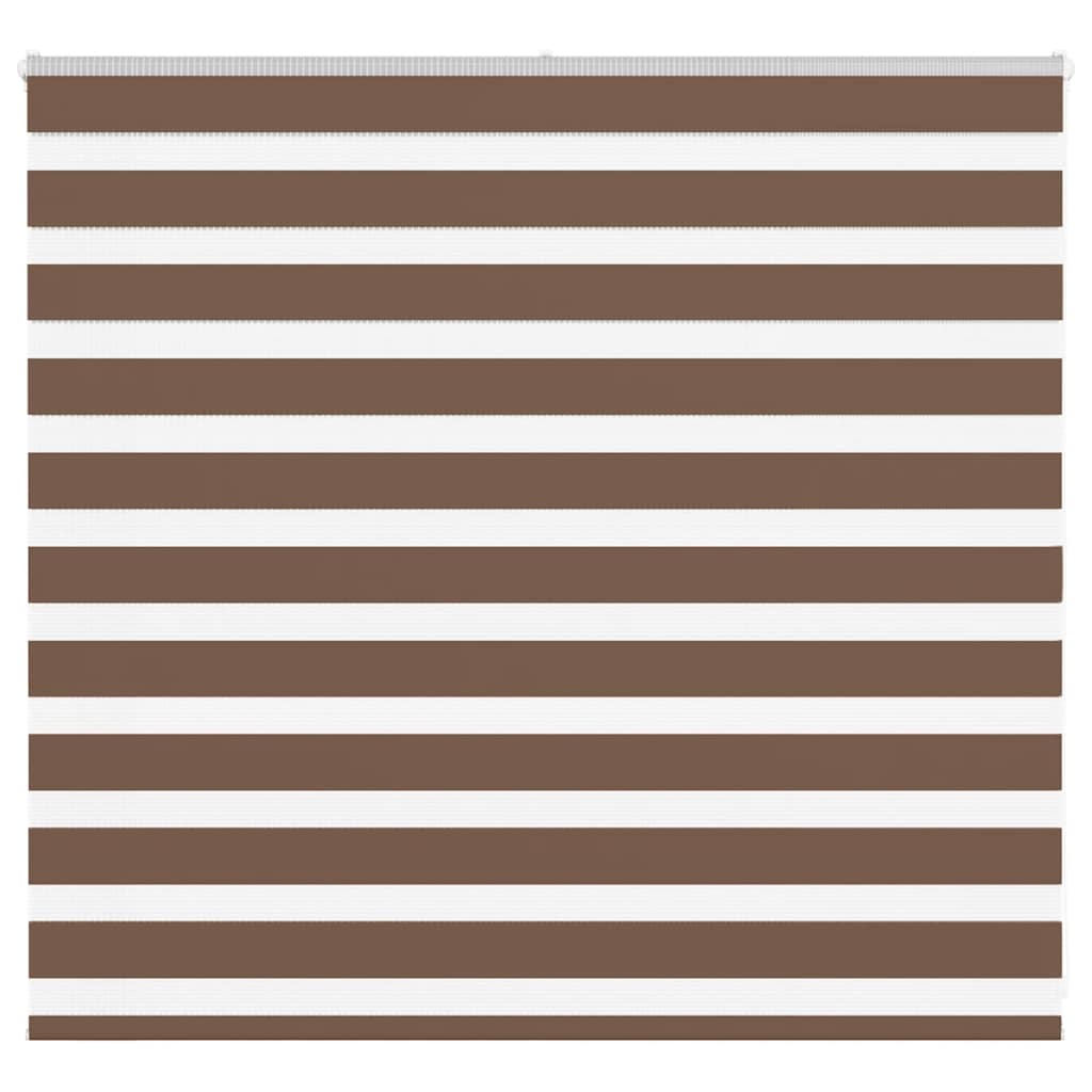 VidaXL store enrouleur zèbre 165x100 cm largeur du tissu 160,9 cm polyester marron
