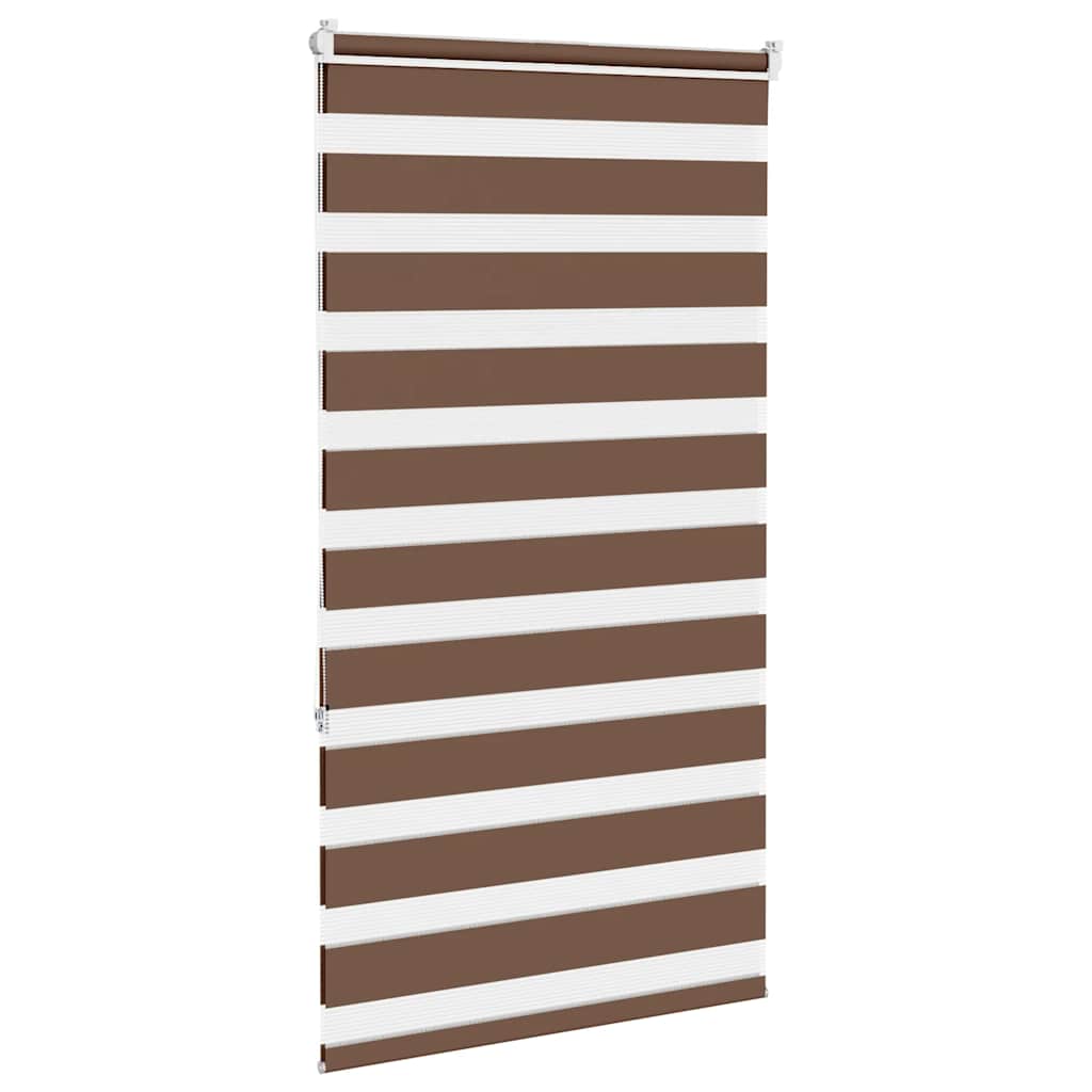 Vidaxx store enrouleur zèbre 85x150 cm largeur de tissu 80,9 cm polyester marron