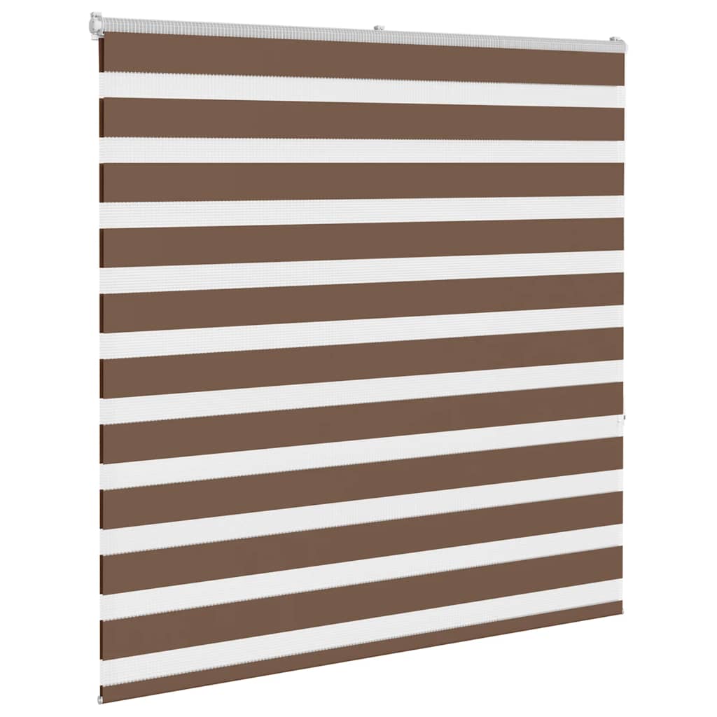 VidaXL store enrouleur zèbre 140x150 cm largeur du tissu 135,9 cm polyester marron