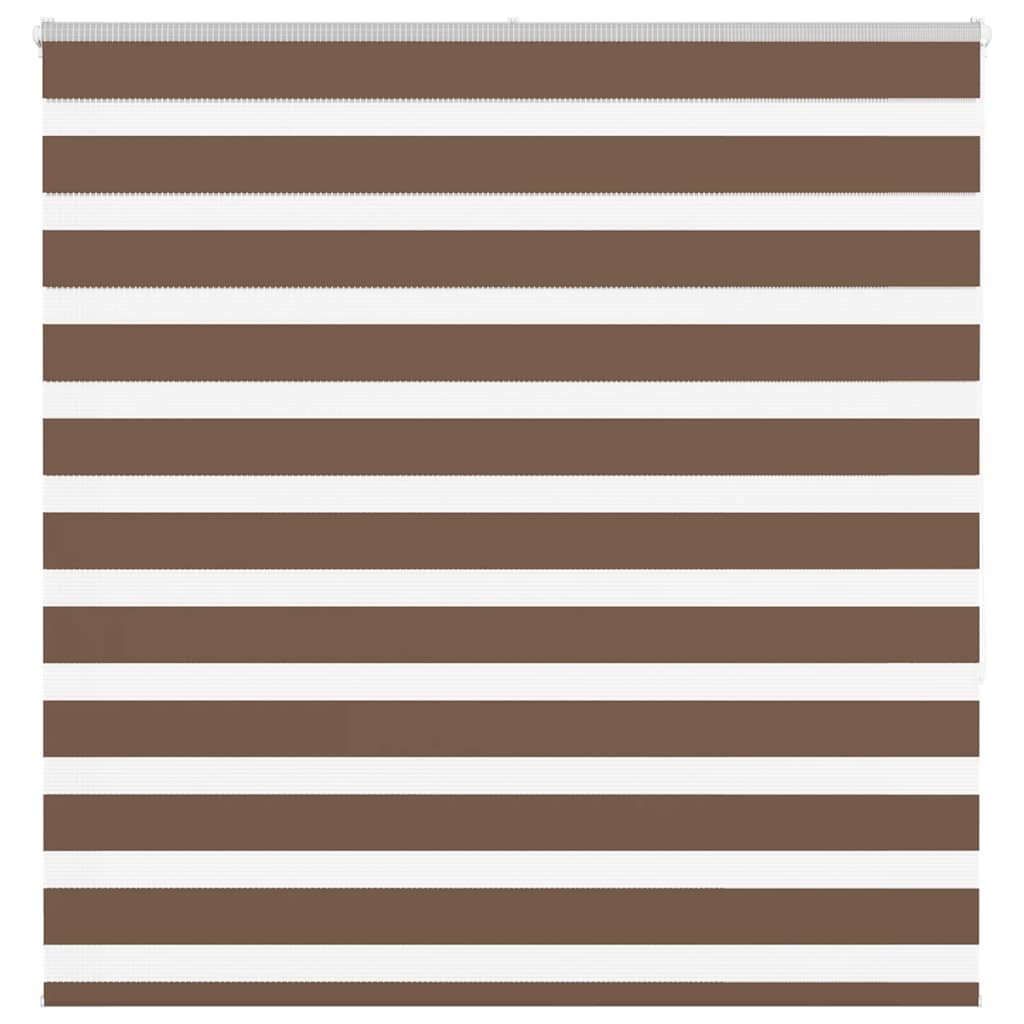 VidaXL store enrouleur zèbre 145x150 cm largeur du tissu 140,9 cm polyester marron