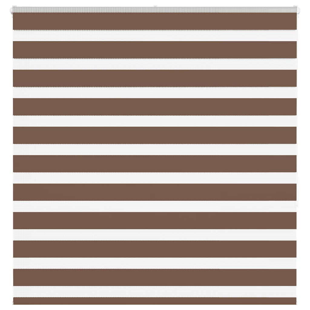 VidaXL store enrouleur zèbre 150x150 cm largeur du tissu 145,9 cm polyester marron