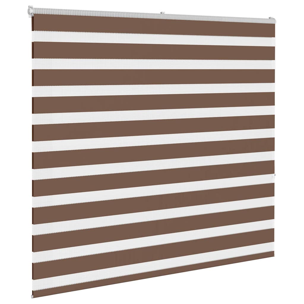 VidaXL store enrouleur zèbre 165x150 cm largeur du tissu 160,9 cm polyester marron