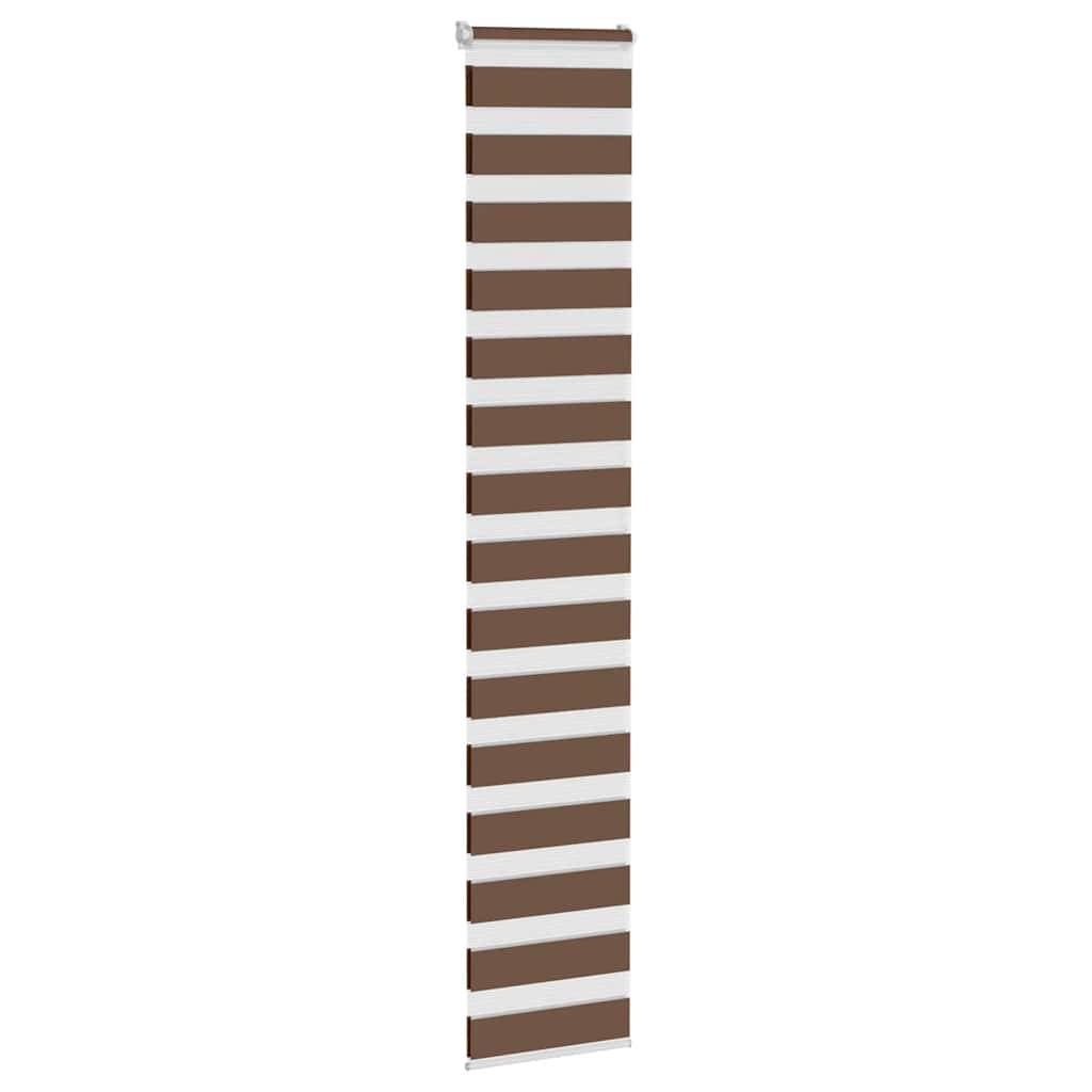 Vidaxx store enrouleur zèbre 40x200 cm largeur de tissu 35,9 cm polyester marron