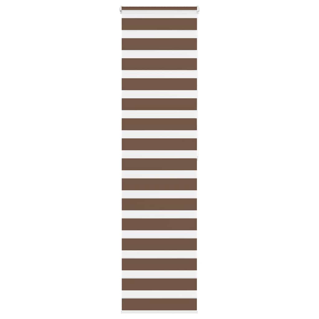 VidaXL store enrouleur zèbre 55x200 cm largeur de tissu 50,9 cm polyester marron