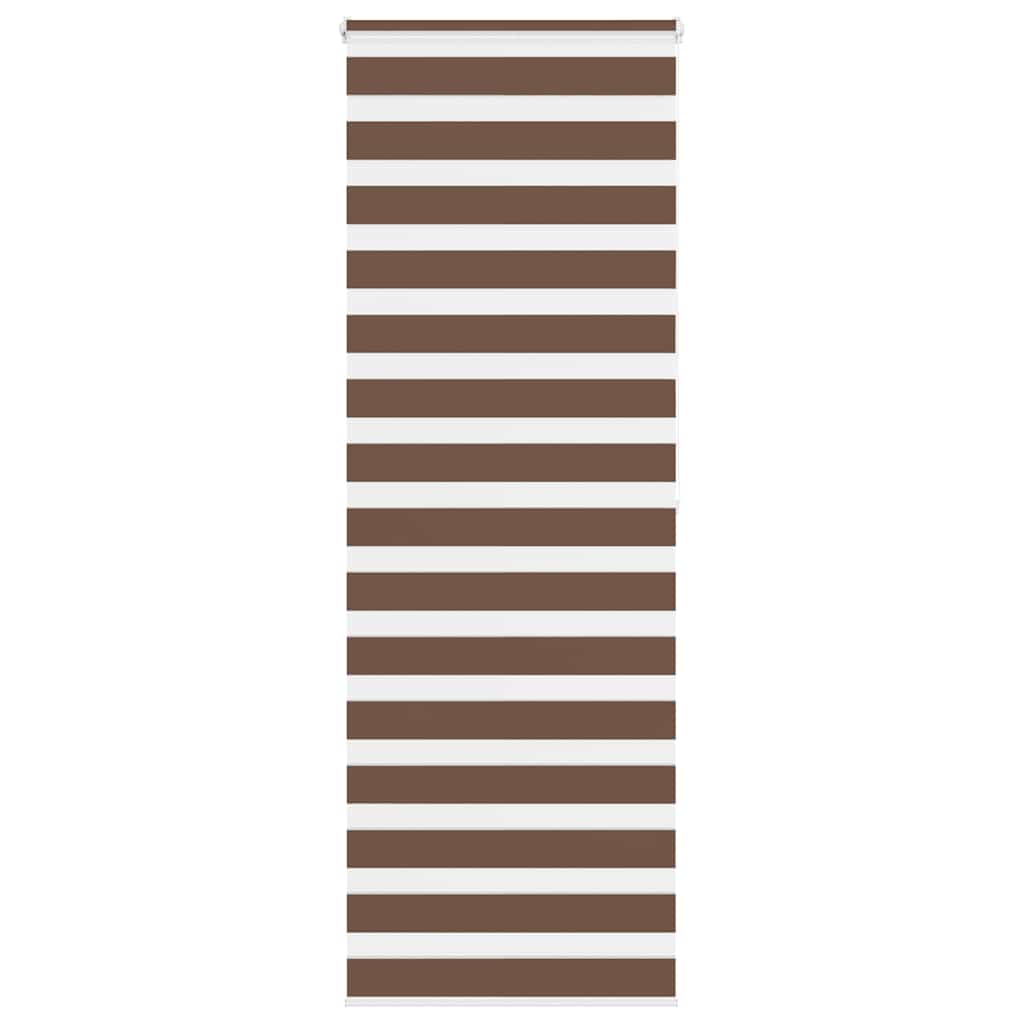 Vidaxx store enrouleur zèbre 75x200 cm largeur de tissu 70,9 cm polyester marron