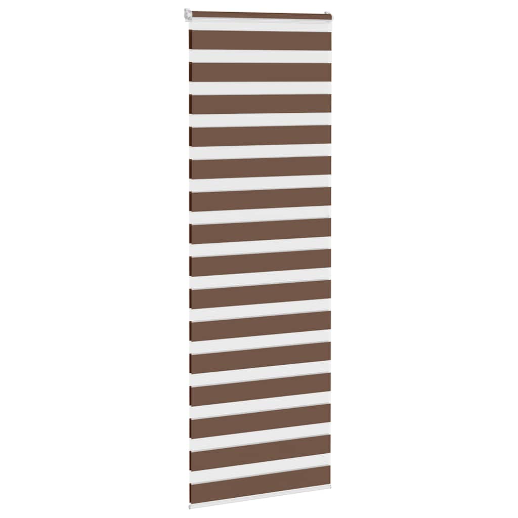 Vidaxx store enrouleur zèbre 75x200 cm largeur de tissu 70,9 cm polyester marron